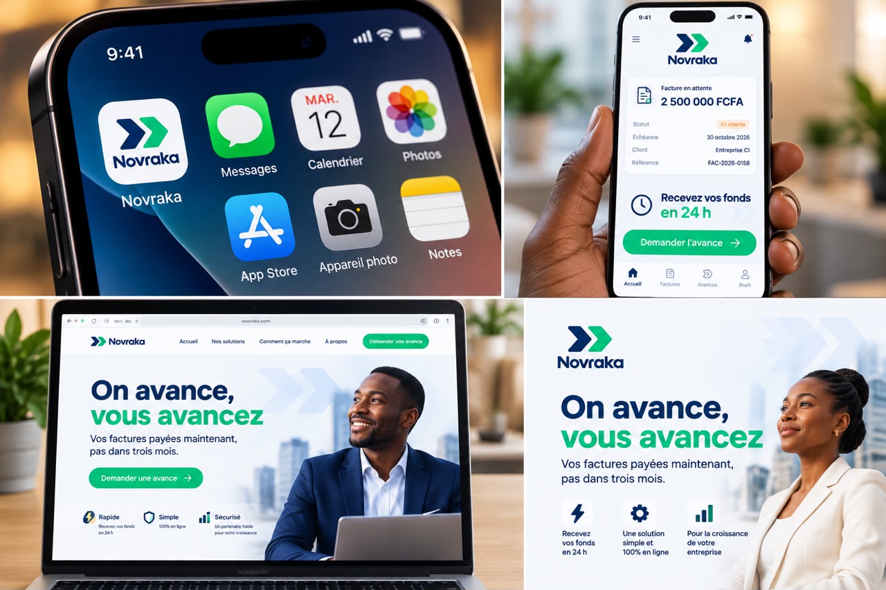 Application mobile Novraka - Suivi et financement de factures
